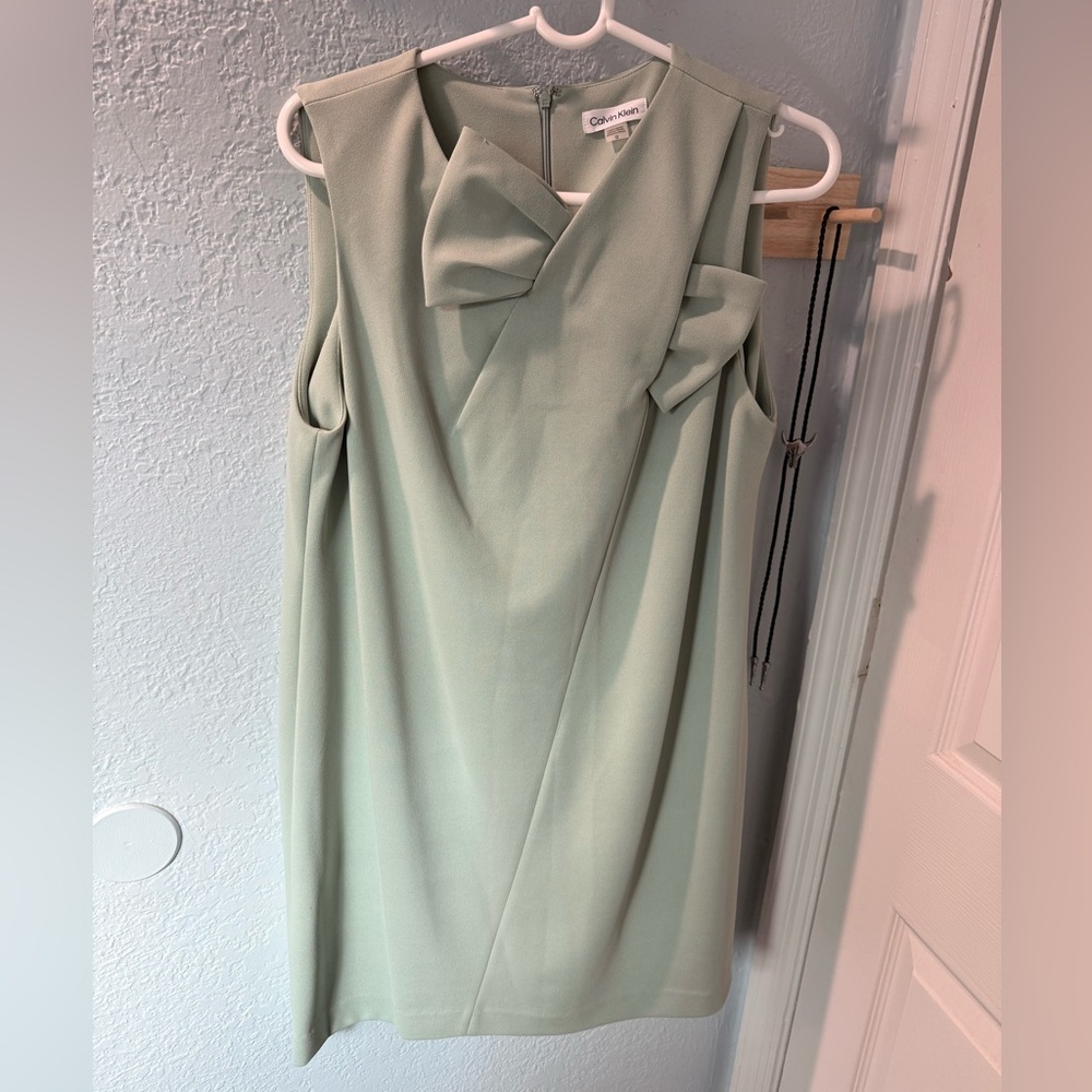 Calvin Klein Women's Bow-Neck Scuba Crepe Swing Dress